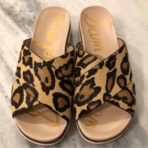 Sam Edelman Audrea Cheetah Crossband Slide Sandal 8